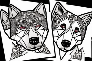 Siberian Husky puppy tattoo idea
