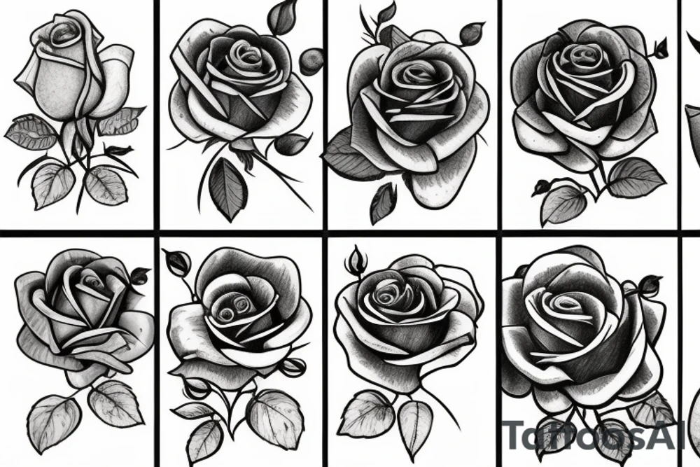 rose glass tattoo idea
