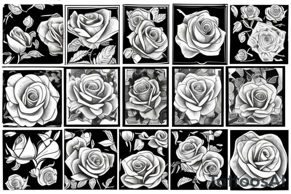 rose glass tattoo idea