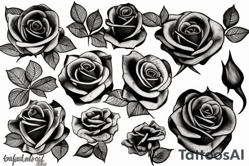 rose glass tattoo idea