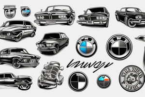 bmw car tattoo idea