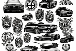 bmw car tattoo idea