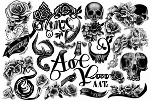 bone font tattoo idea