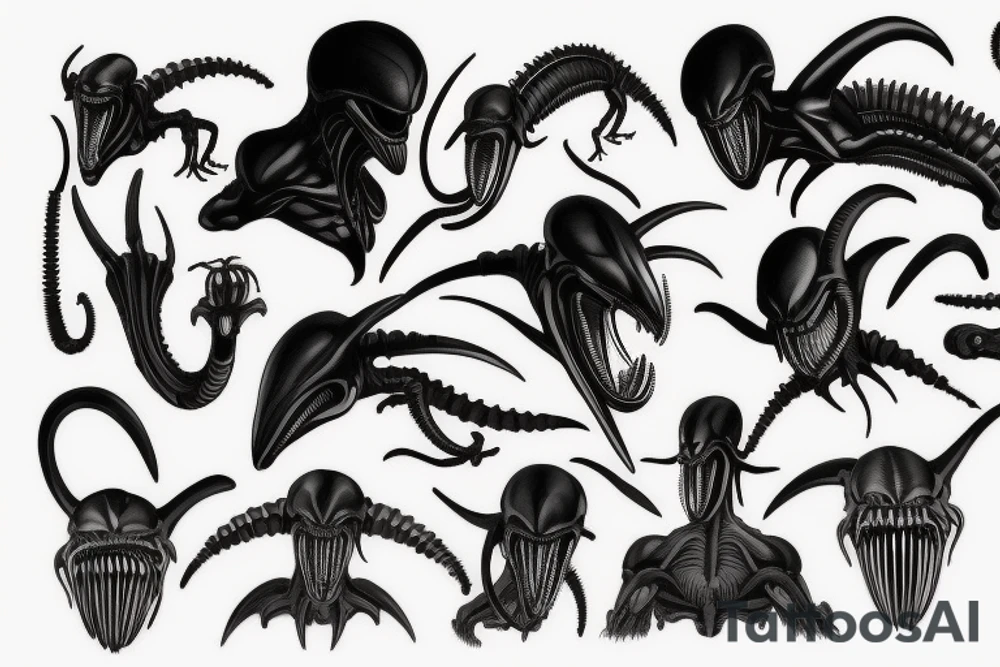 real xenomorph tattoo idea