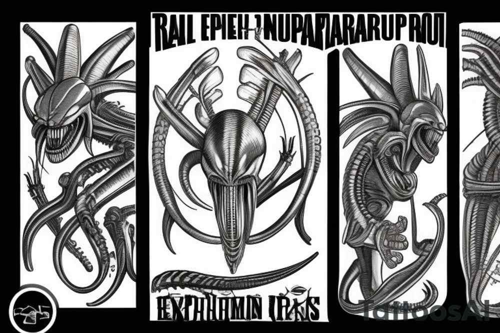real xenomorph tattoo idea