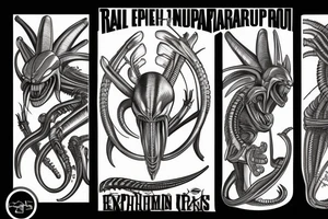 real xenomorph tattoo idea