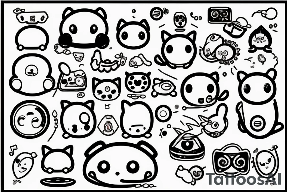 Tamagotchi device tattoo idea