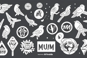 World travel sign, mum, family, birds tattoo idea