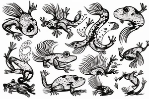 axolotl tattoo idea