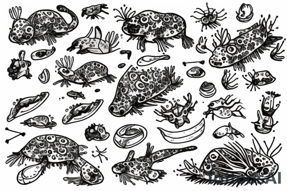 cute axolotl tattoo idea