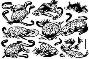 cute axolotl tattoo idea