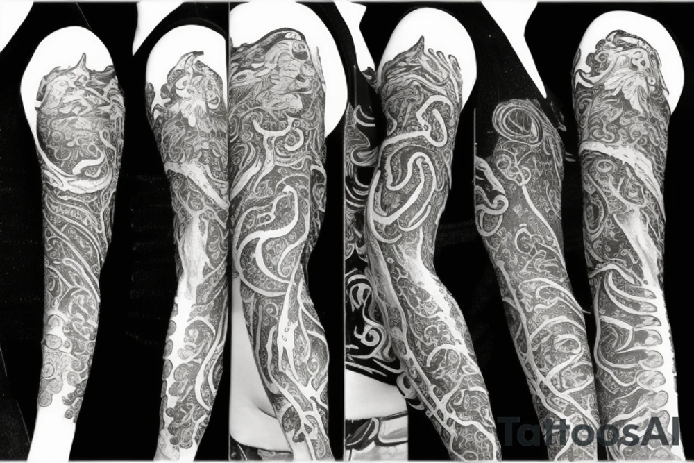 Cthulhu and elder gods sleeve tattoo idea