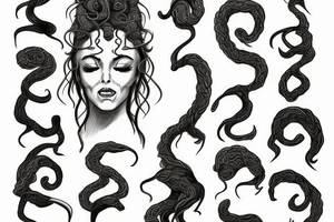 Medusa without a mouth tattoo idea