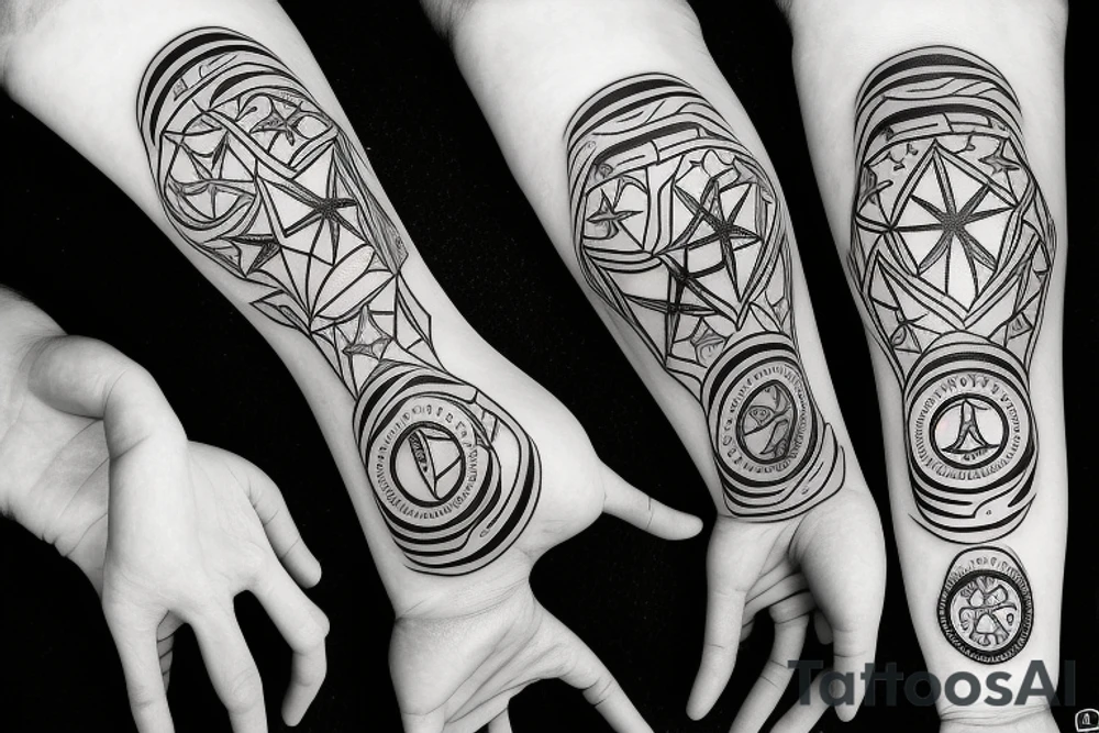 Fifa world cup with three stars below tattoo idea