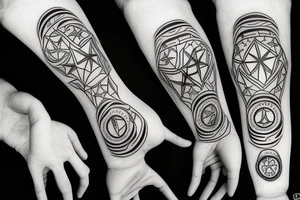 Fifa world cup with three stars below tattoo idea