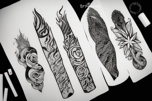 Fire and rain tattoo idea