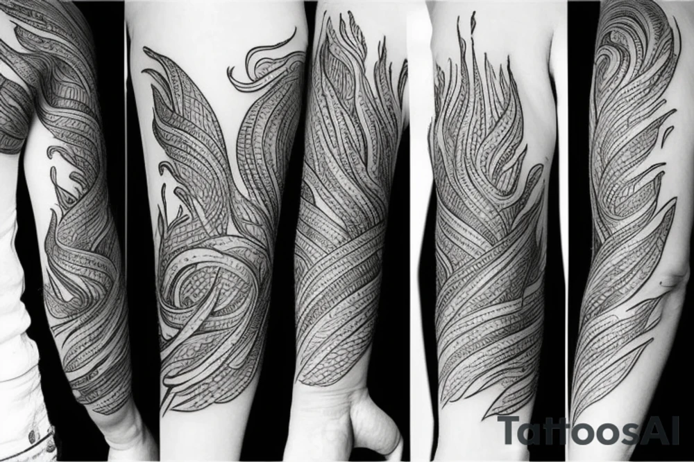 Fire and rain tattoo idea