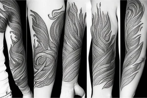 Fire and rain tattoo idea