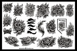 Fire and rain tattoo idea