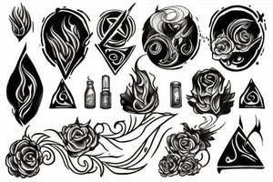 Fire and rain tattoo idea
