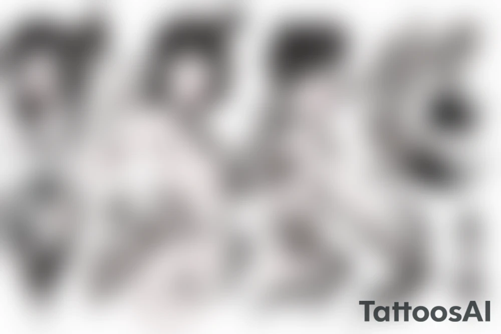 japanese woman archer tattoo idea
