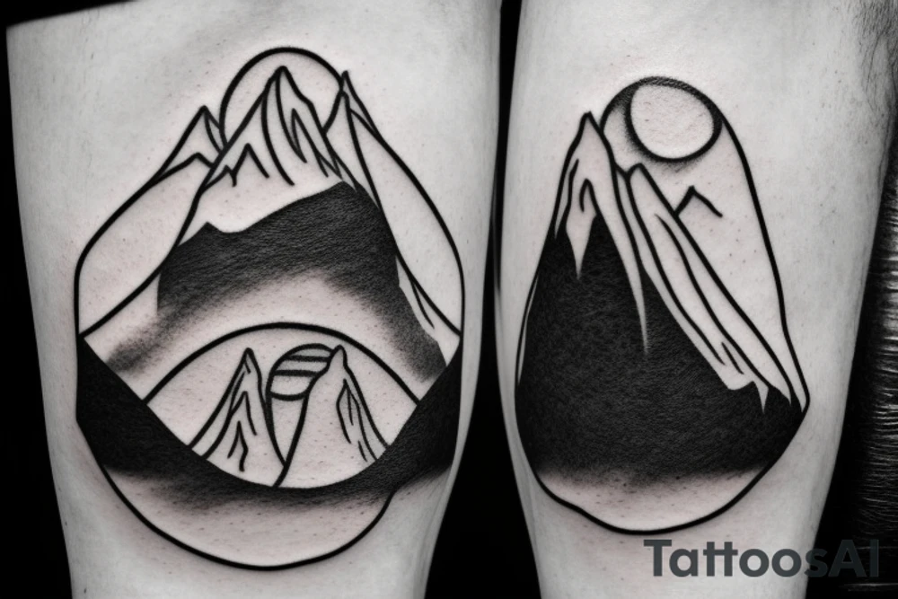 lord of the rings, simple line Lonely mountain image tattoo idea lord of the rings, simple line Lonely mountain image tattoo idea