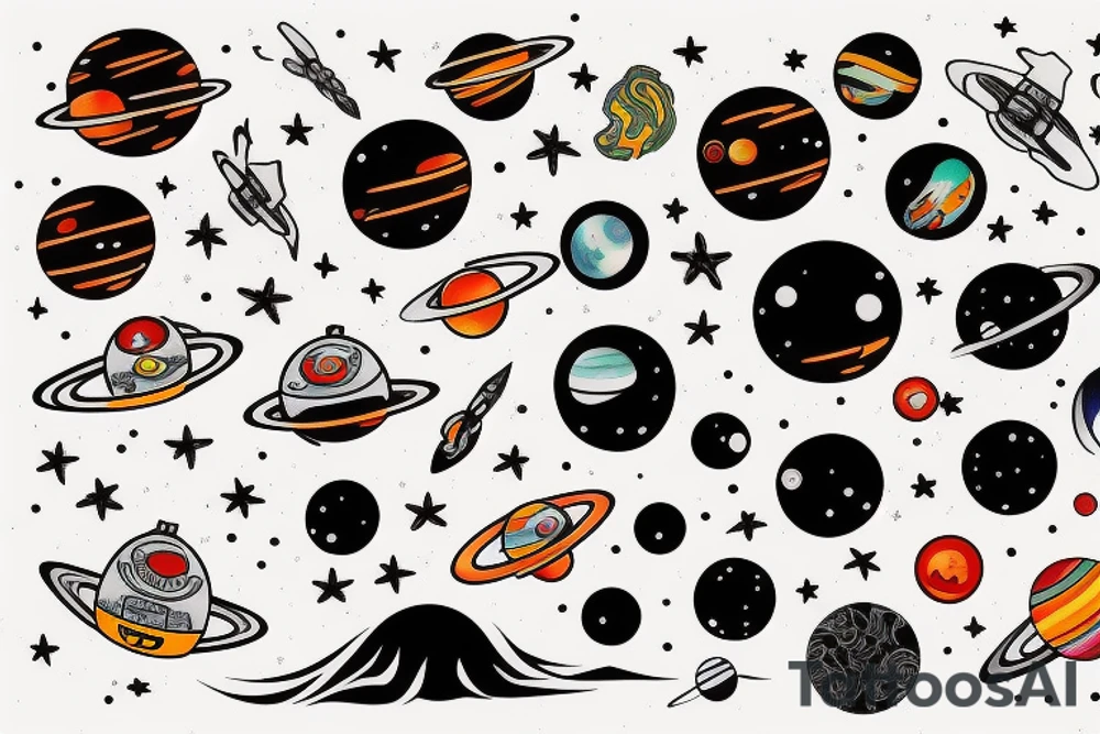 Space sea tattoo idea
