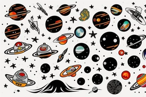 Space sea tattoo idea