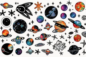 Space sea tattoo idea