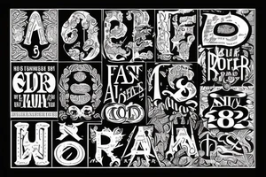 1899 lettering in square font tattoo idea
