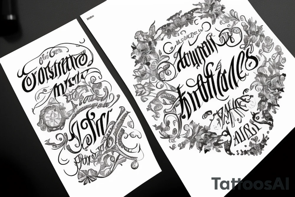 1899 lettering in square font tattoo idea
