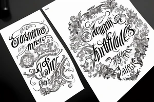1899 lettering in square font tattoo idea