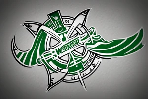 Werder Bremen Logo mit einem Flutlichtmast im  Hintergrund tattoo idea