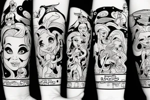 Little mermaid and starwars tattoo idea
