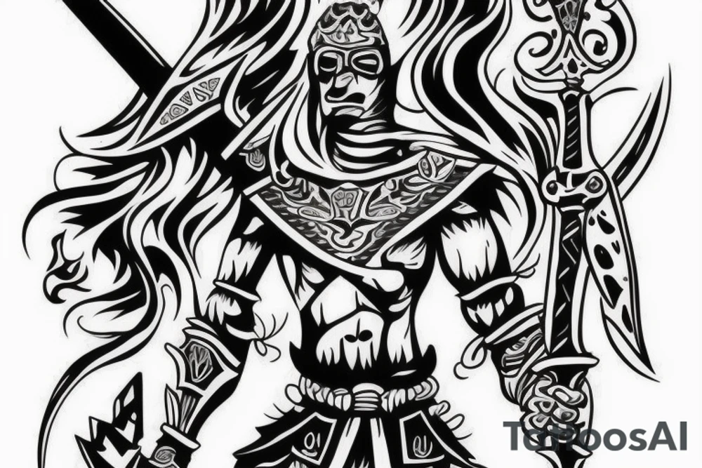 woord diego
warrior with sword
word kimty tattoo idea