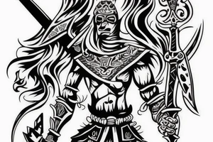 woord diego
warrior with sword
word kimty tattoo idea