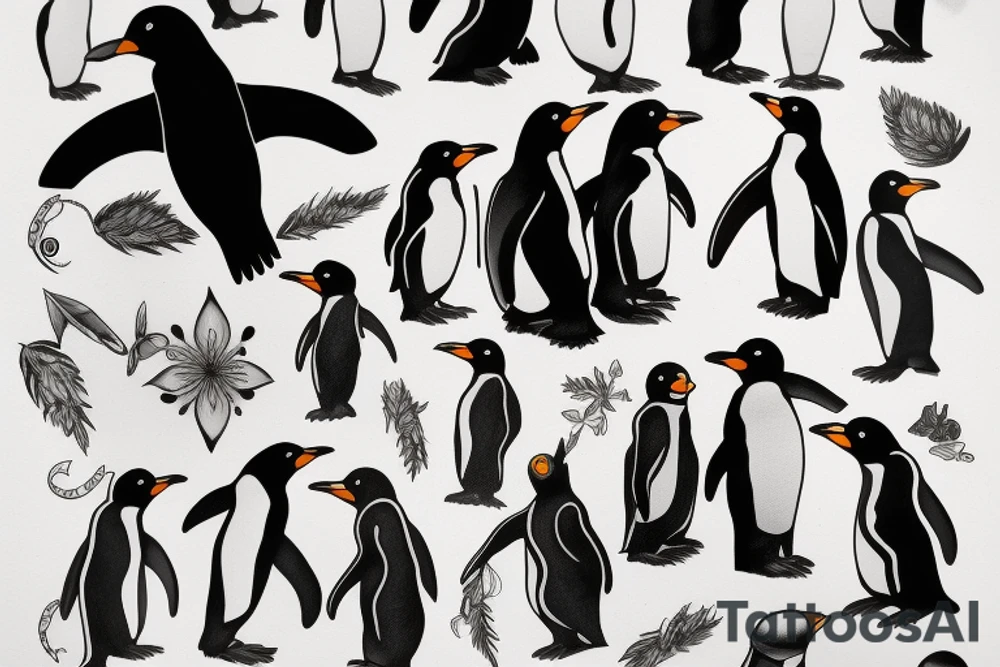 penguin tattoo idea