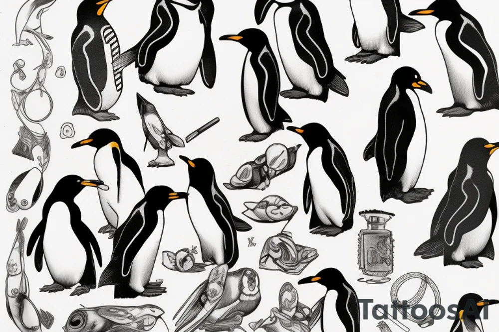 penguin tattoo idea