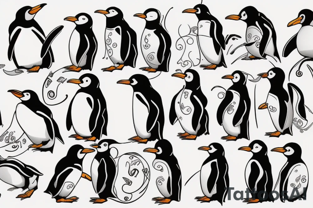 penguin tattoo idea