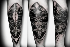 space warrior with sword tattoo idea