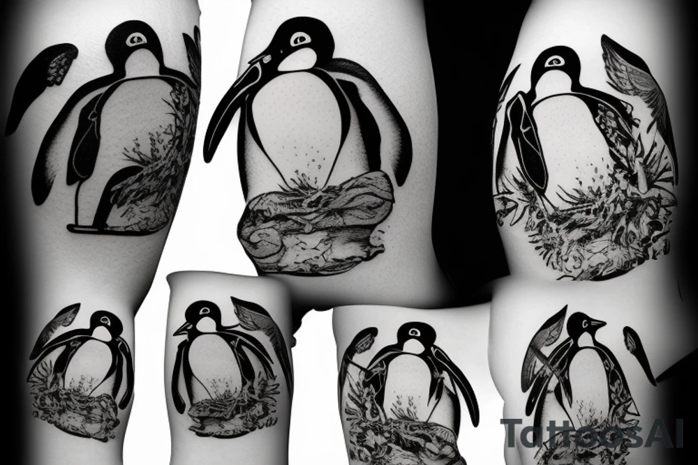 penguin tattoo idea
