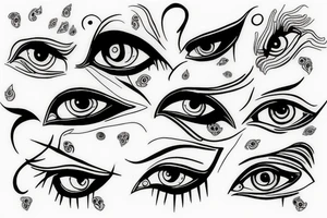 Blue evil eye tattoo idea