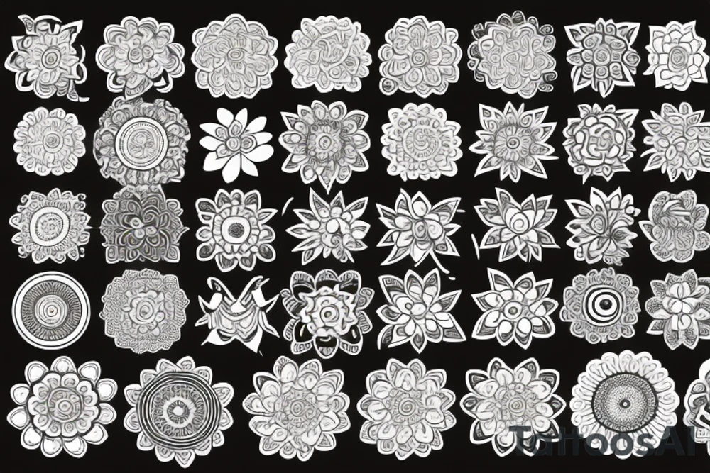 Mandala flower eye tattoo idea