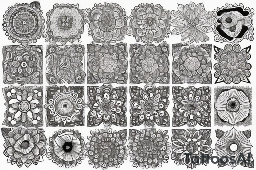 Mandala flower eye tattoo idea