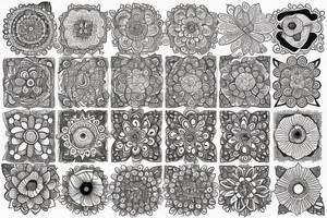 Mandala flower eye tattoo idea