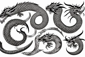 ouroboros dragon circle tattoo idea