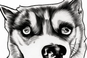 Husky eyes tattoo idea