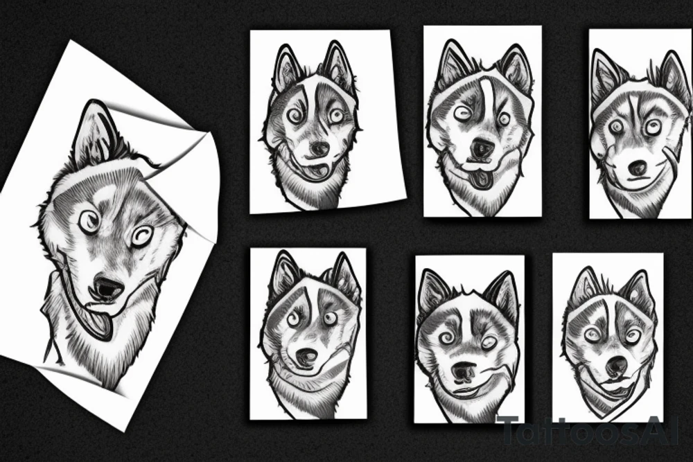 Husky eyes tattoo idea