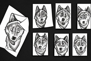 Husky eyes tattoo idea
