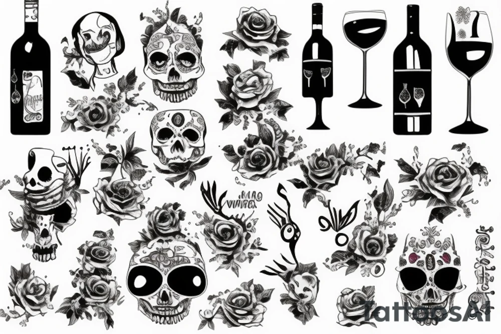 tattoo friends tv serie wine mexico tattoo idea